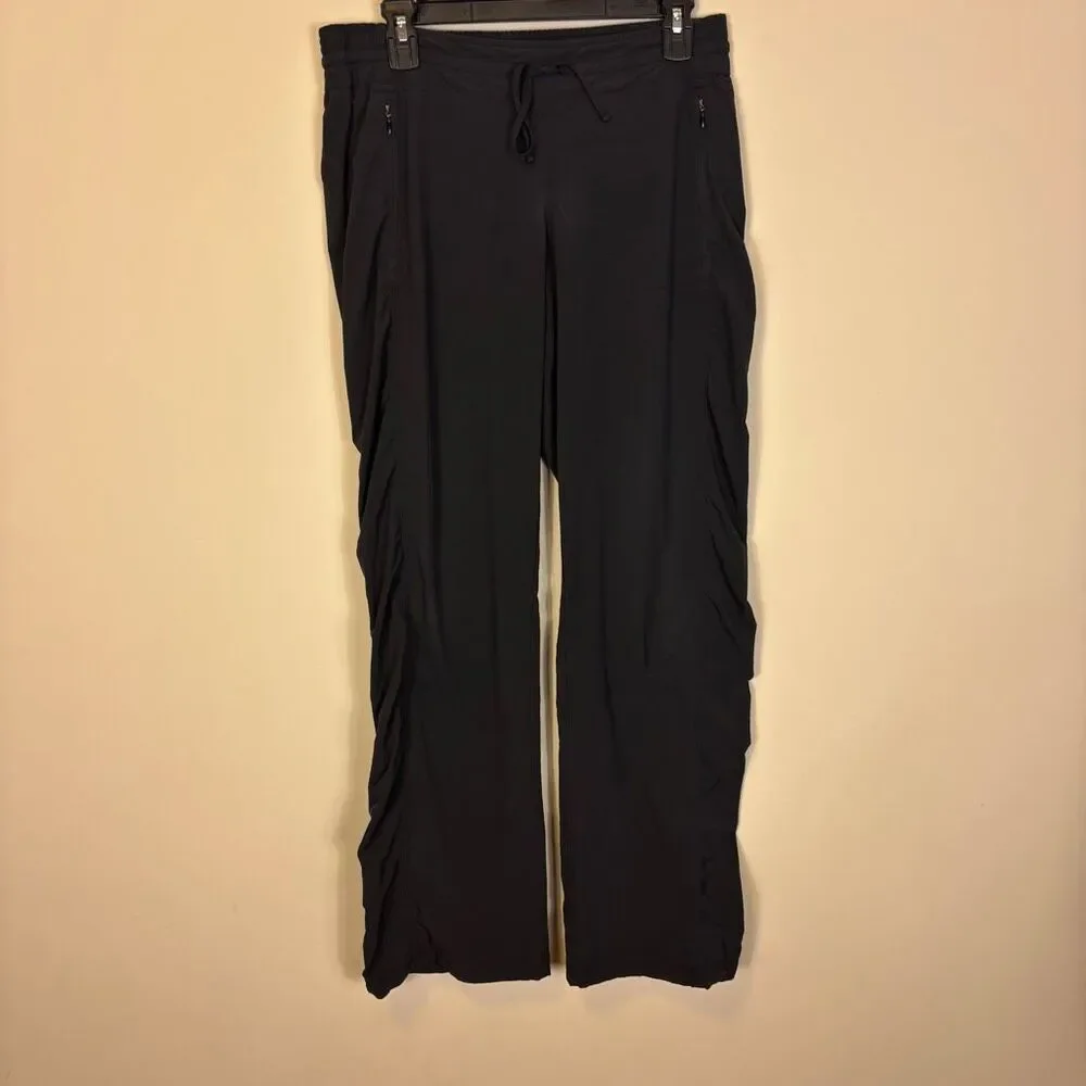 Athleta Black‎ Rushed Side Track Pants Women's 8